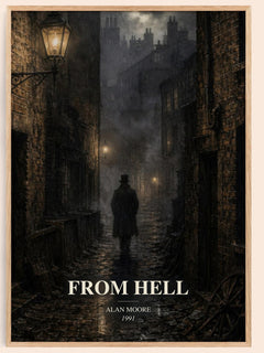From hell watercolour book poster by Alan Moore – framed literary art print