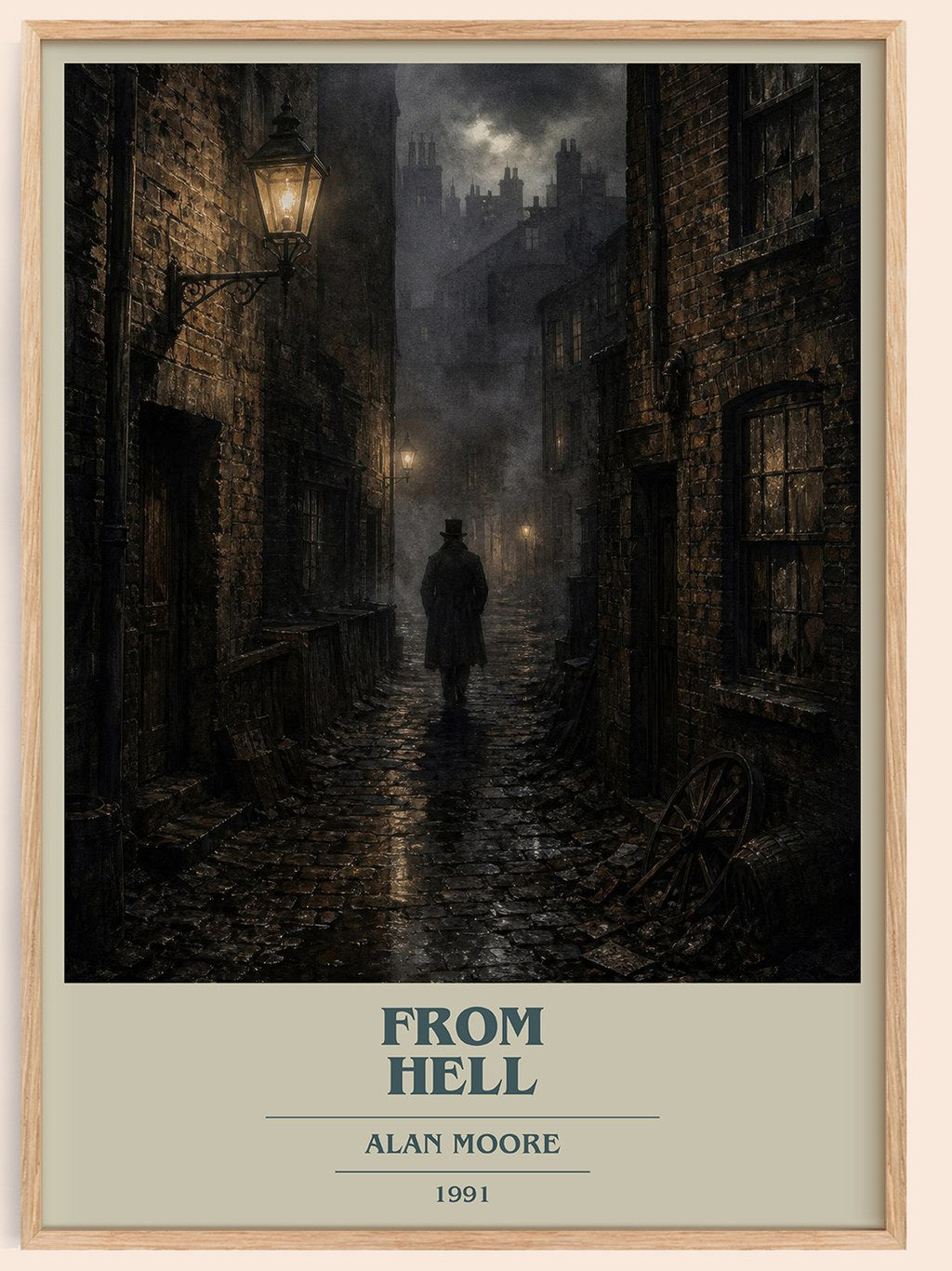 From hell book cover book poster by Alan Moore – framed literary art print