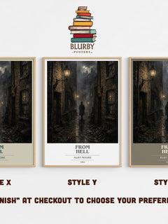 From hell book cover print in frame leaning in hallway – horror wall art