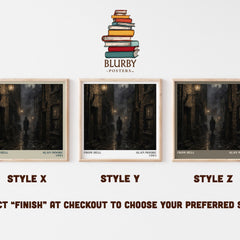 From hell literary print in frame leaning in hallway – horror wall art