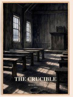 The Crucible watercolour book poster by Arthur Miller – framed literary art print