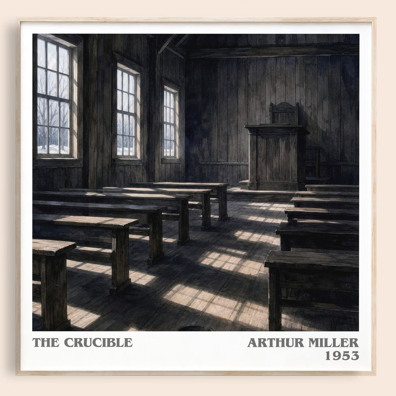 The Crucible literary book poster by Arthur Miller – framed literary art print