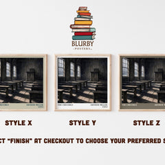 The Crucible literary print in frame leaning in hallway – historical fiction wall art
