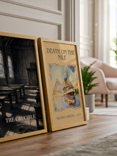 The Crucible watercolour print framed by window – literary home decor