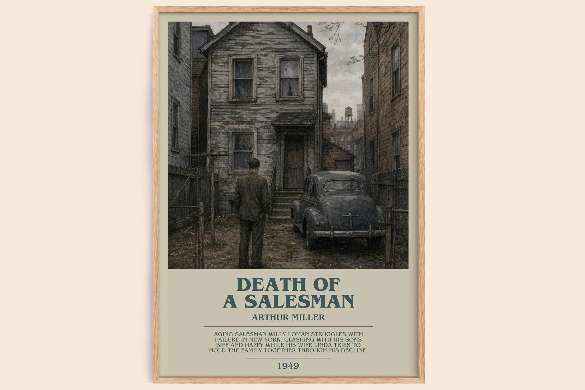 Death of a Salesman Bookish Wall Art by Arthur Miller