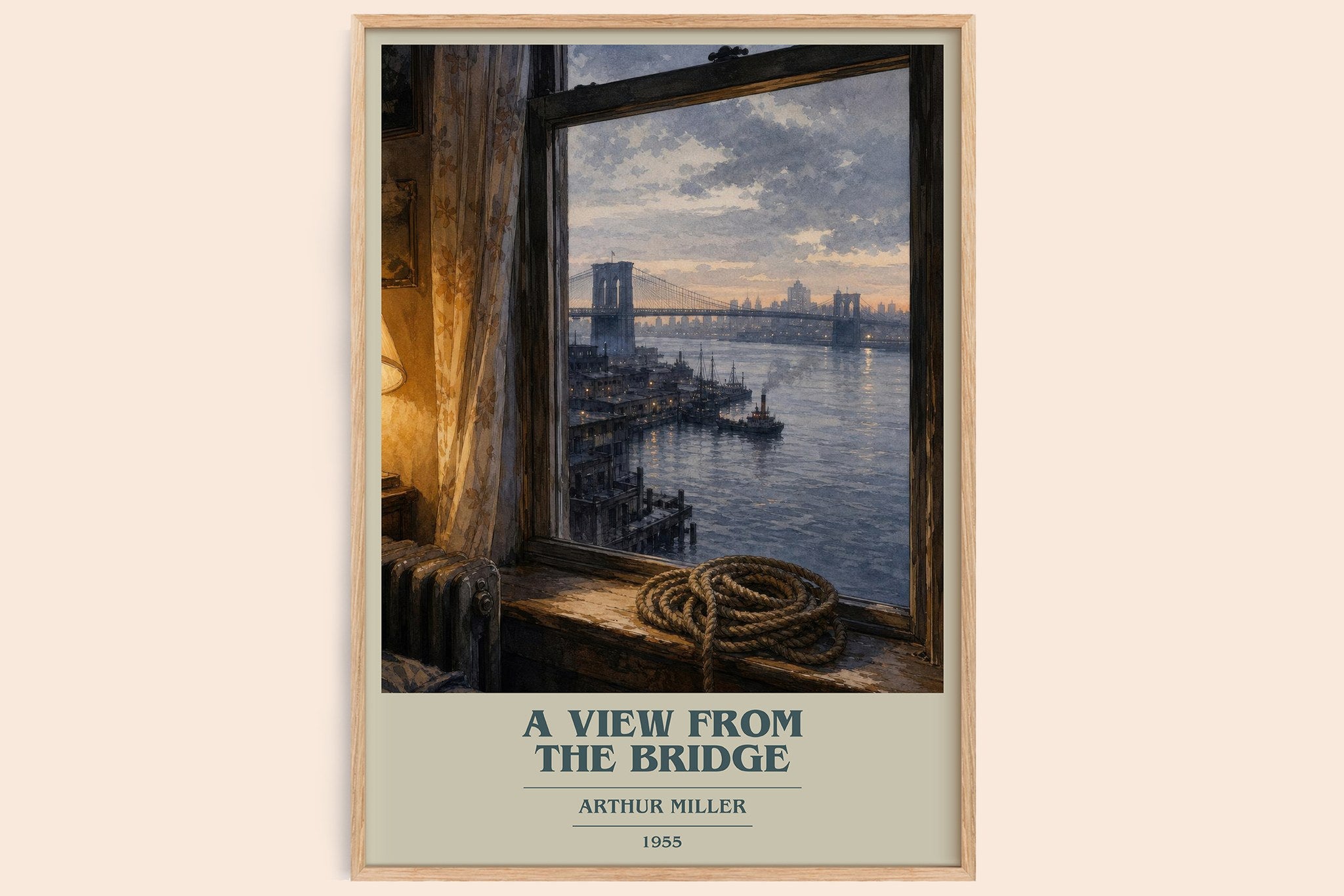 A View from the Bridge Book Cover Poster by Arthur Miller
