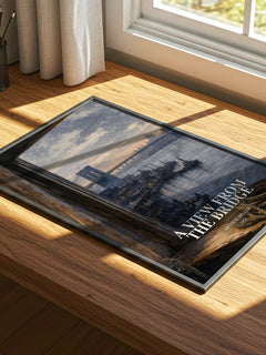 A View from the Bridge watercolour book poster framed on wall – literary fiction wall art