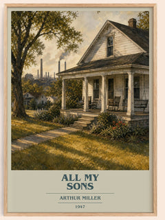 All My Sons book cover book poster by Arthur Miller – framed literary art print