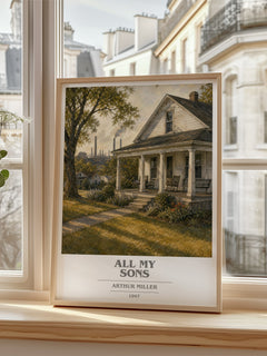 All My Sons book cover poster colour and style options – Arthur Miller book art