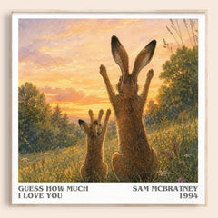 Guess How Much I Love You literary book poster by Sam McBratney – framed literary art print
