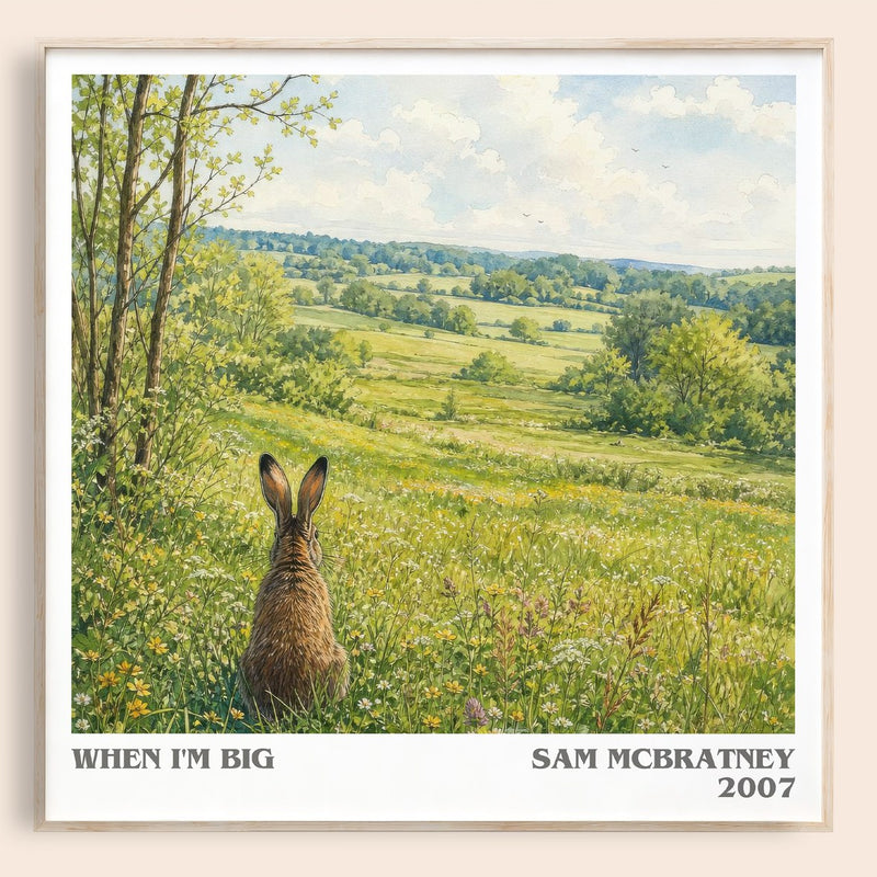 When I'm big literary book poster by Sam McBratney – framed literary art print