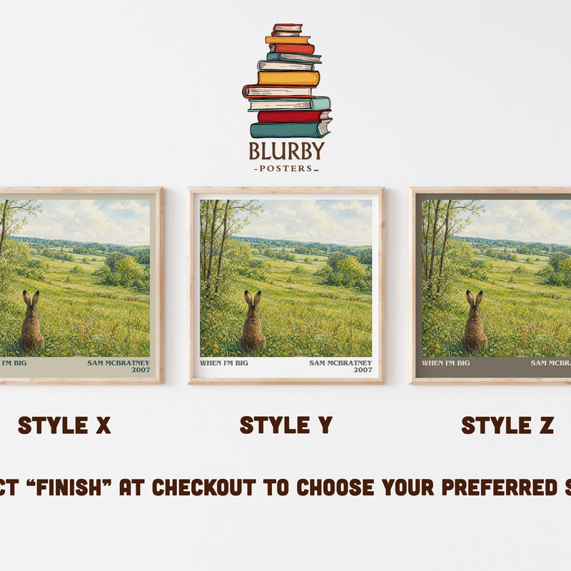 When I'm big literary print in frame leaning in hallway – childrens wall art