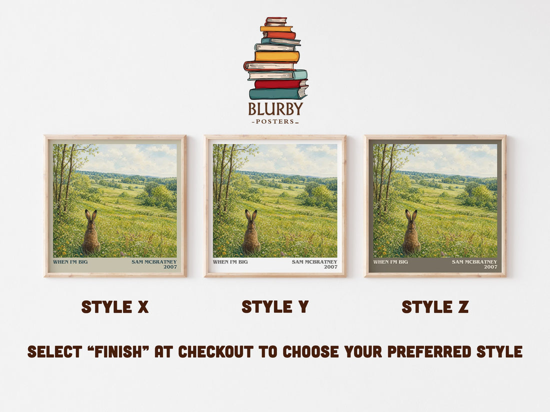 When I'm big literary print in frame leaning in hallway – childrens wall art (mockup)