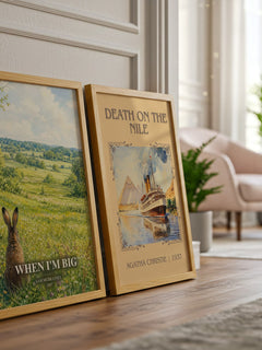 When I'm big watercolour print framed by window – literary home decor
