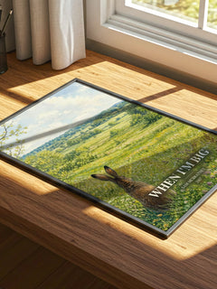 When I'm big watercolour book poster framed on wall – childrens wall art
