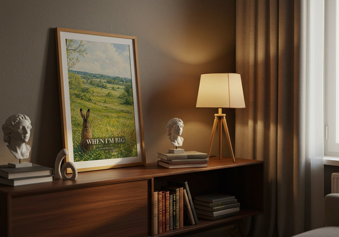 When I'm big watercolour print on bookshelf – Sam McBratney fan gift