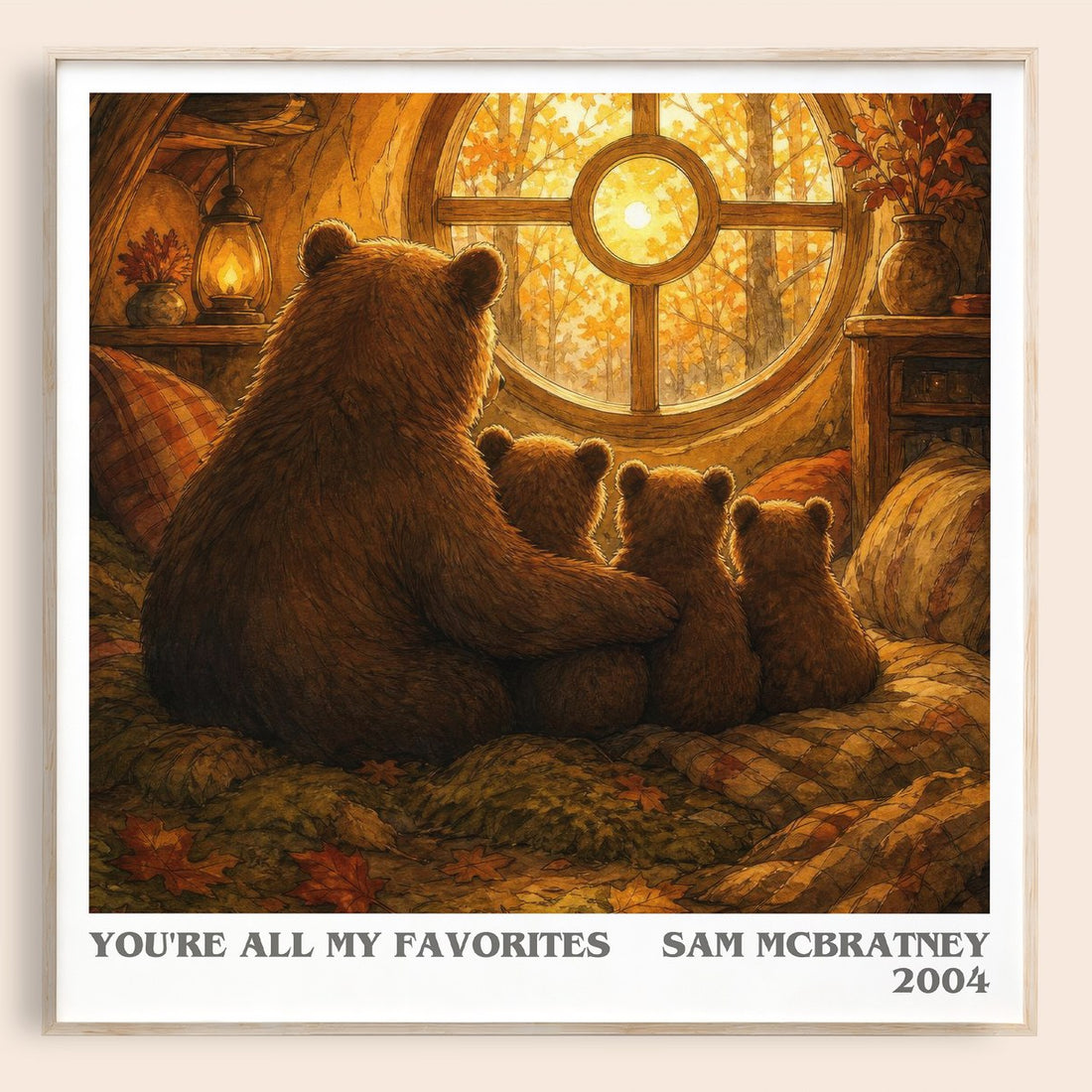 You're all my favorites literary book poster by Sam McBratney – framed literary art print