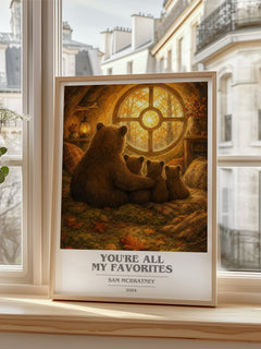 You're all my favorites book cover poster colour and style options – Sam McBratney book art