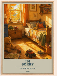 I'm Sorry book cover book poster by Sam McBratney – framed literary art print