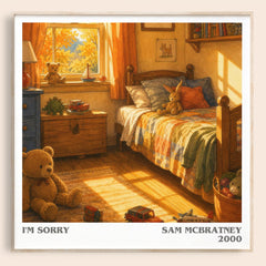 I'm Sorry literary book poster by Sam McBratney – framed literary art print