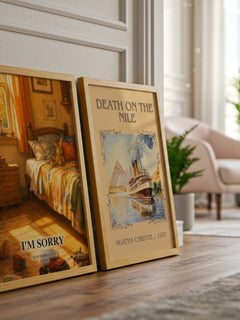 I'm Sorry watercolour print framed by window – literary home decor
