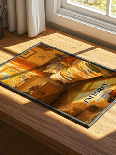 I'm Sorry watercolour book poster framed on wall – childrens wall art