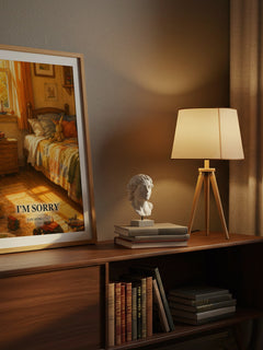 I'm Sorry watercolour print on bookshelf – Sam McBratney fan gift