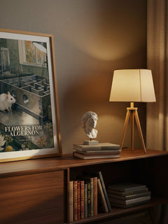 Flowers for Algernon watercolour print on bookshelf – Daniel Keyes fan gift
