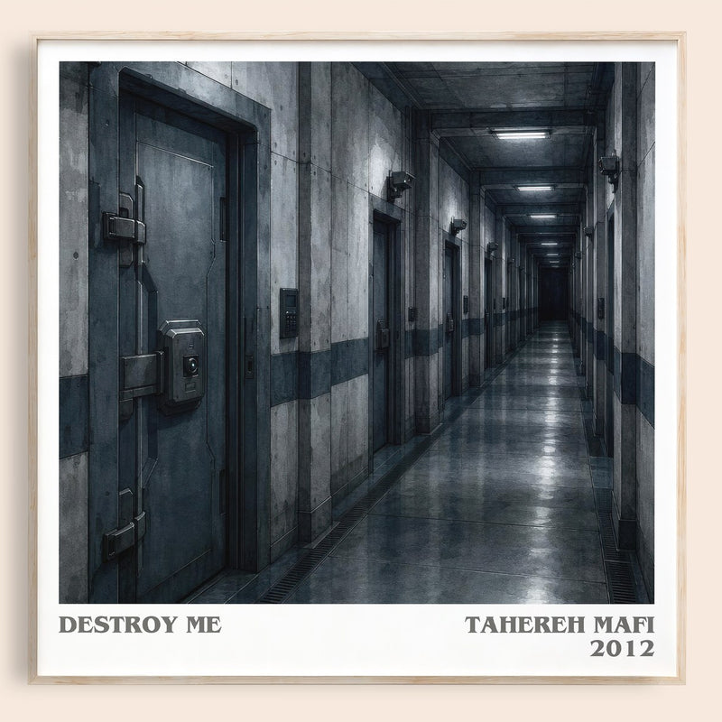 Destroy Me literary book poster by Tahereh Mafi – framed literary art print