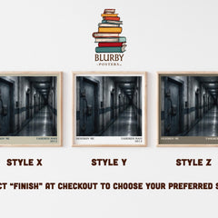 Destroy Me literary print in frame leaning in hallway – young adult wall art
