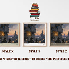Believe Me literary print in frame leaning in hallway – thriller wall art