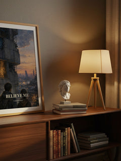 Believe Me watercolour print on bookshelf – Tahereh Mafi fan gift
