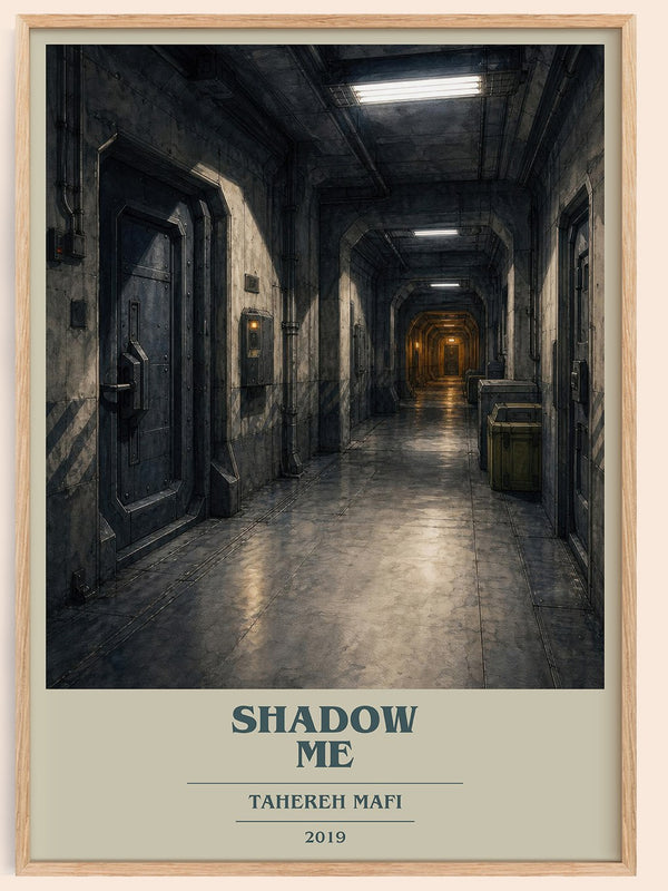 Shadow Me book cover book poster by Tahereh Mafi – framed literary art print