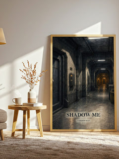 Shadow Me watercolour print in frame leaning in hallway – young adult wall art