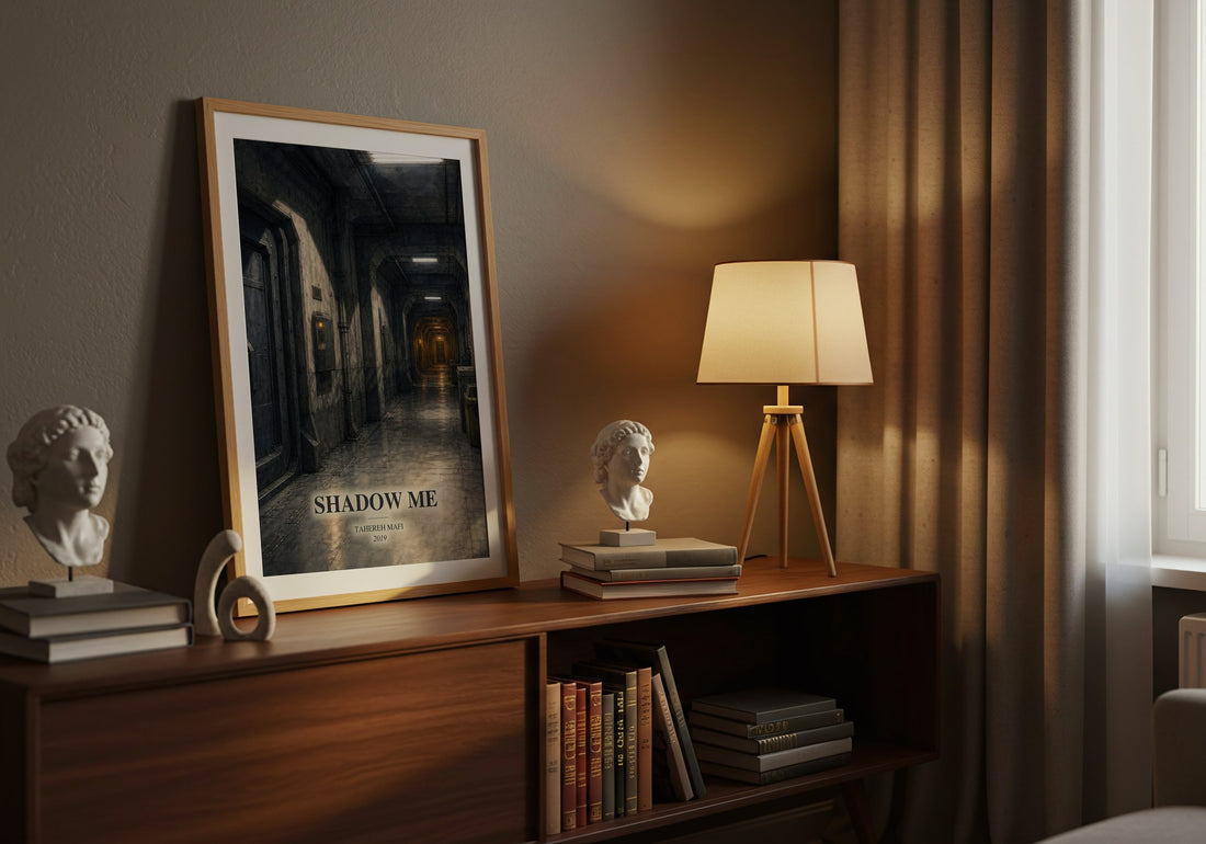 Shadow Me watercolour print on bookshelf – Tahereh Mafi fan gift