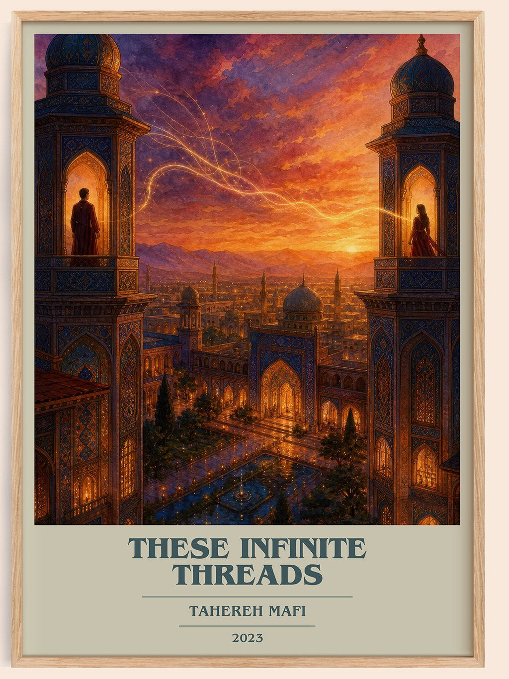 These Infinite Threads book cover book poster by Tahereh Mafi – framed literary art print