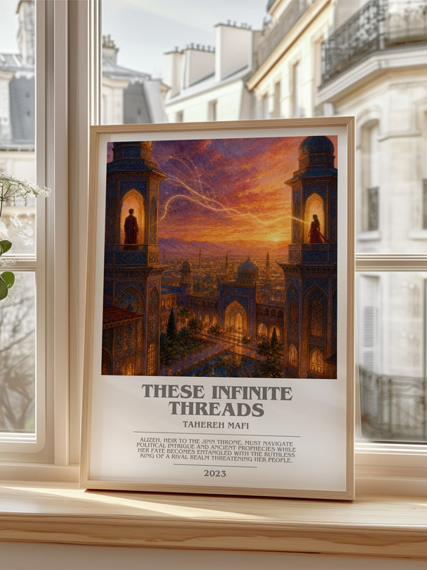 These Infinite Threads bookish poster colour and style options – Tahereh Mafi book art