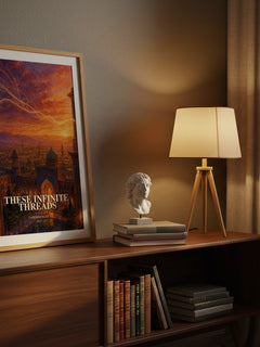 These Infinite Threads watercolour print on bookshelf – Tahereh Mafi fan gift