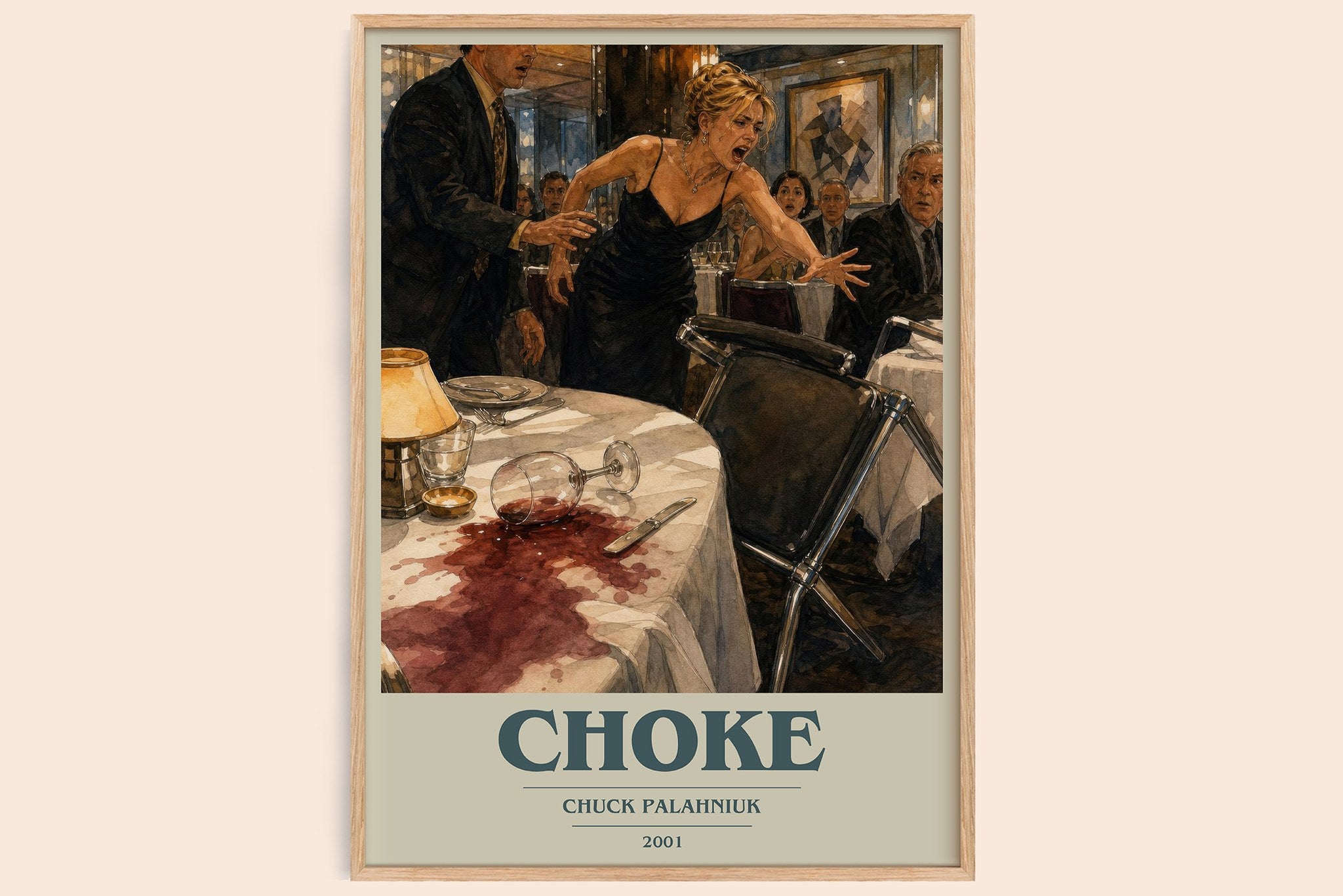 Choke Book Cover Poster by Chuck Palahniuk