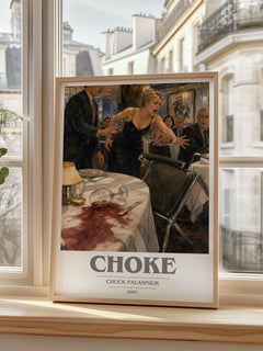 Choke book cover poster colour and style options – Chuck Palahniuk book art