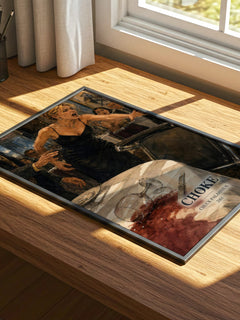 Choke watercolour book poster framed on wall – contemporary fiction wall art