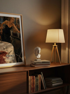 Choke watercolour print on bookshelf – Chuck Palahniuk fan gift