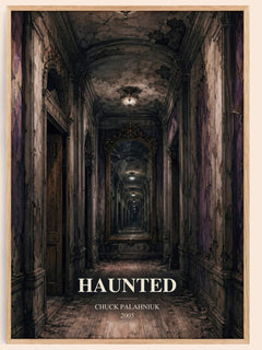 Haunted watercolour book poster by Chuck Palahniuk – framed literary art print