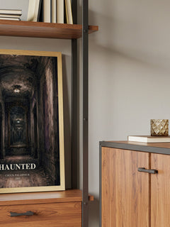 Haunted book watercolour illustration paper finish options – matte satin gloss
