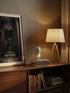Haunted watercolour print on bookshelf – Chuck Palahniuk fan gift