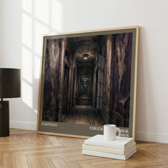 Haunted literary print framed by window – literary home decor