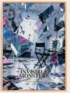 Invisible Monsters watercolour book poster by Chuck Palahniuk – framed literary art print