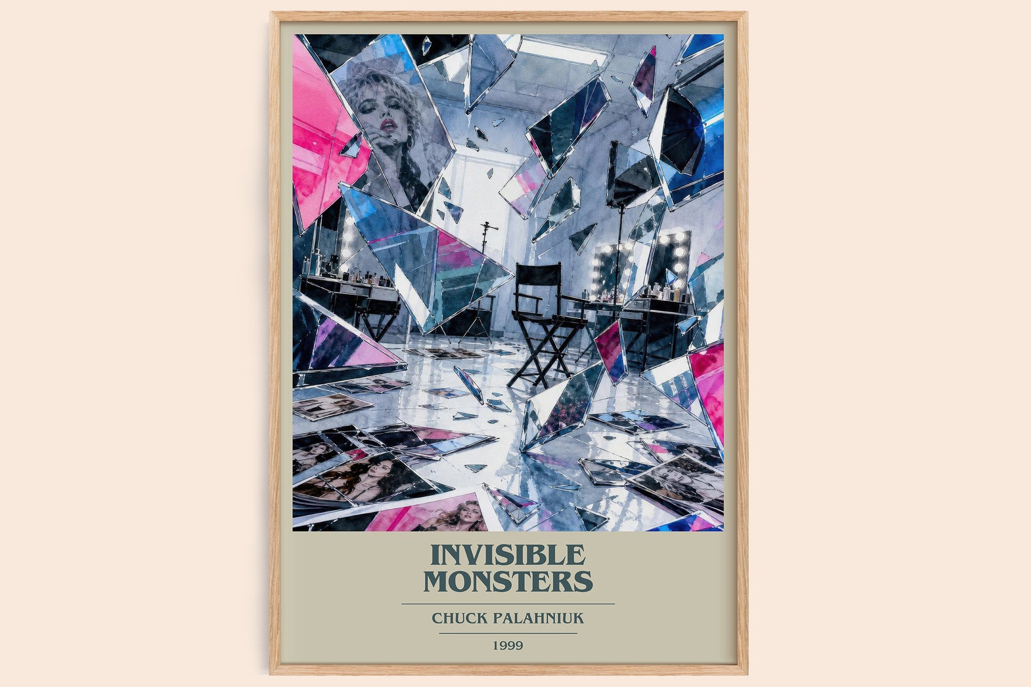 Invisible Monsters Book Cover Poster by Chuck Palahniuk