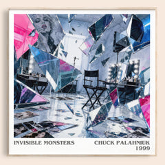 Invisible Monsters Literary Art Print by Chuck Palahniuk – square framed poster
