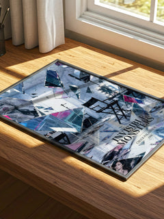 Invisible Monsters watercolour book poster framed on wall – contemporary fiction wall art